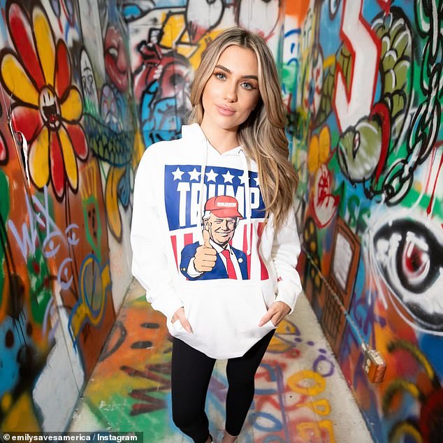 Emily Wilson, a conservative influencer who sells Trump-themed merchandise online, posted the video to social media, where it has been viewed more than a million times