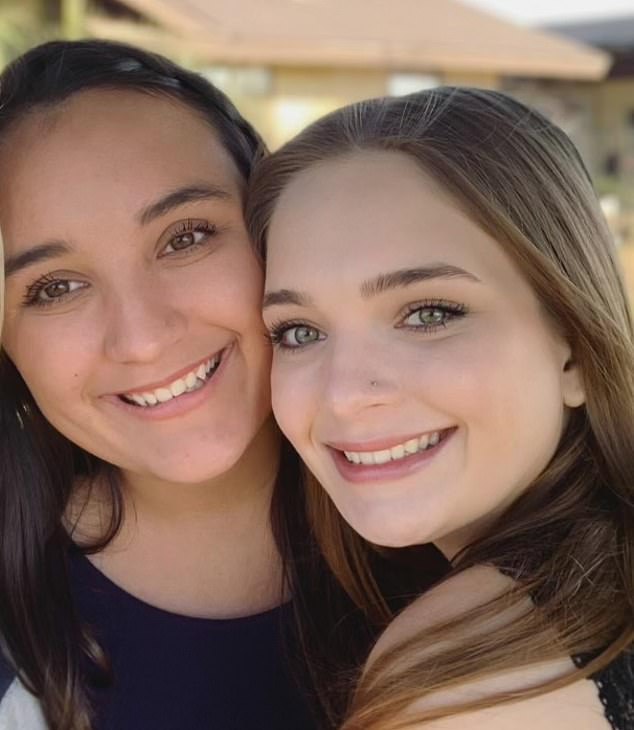 Kailee Woods, 27 (right) pictured with her older sister Kristal Miller, 29