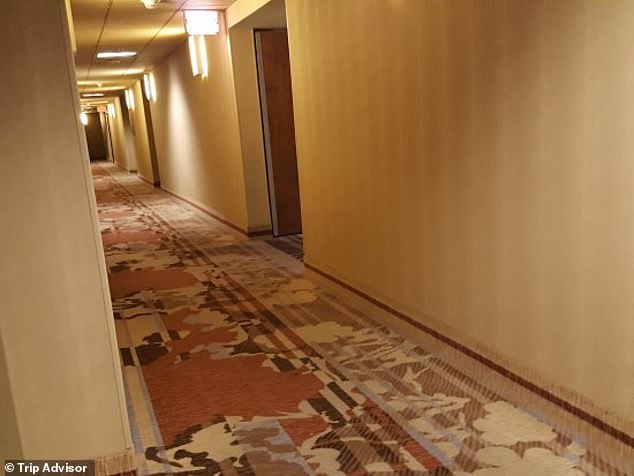 A photo of the hallway at The Plaza Hotel where the attack took place