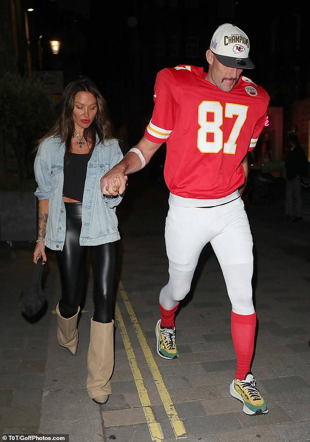 Andy took on a playful side and dressed up as an American football player for the Halloween event