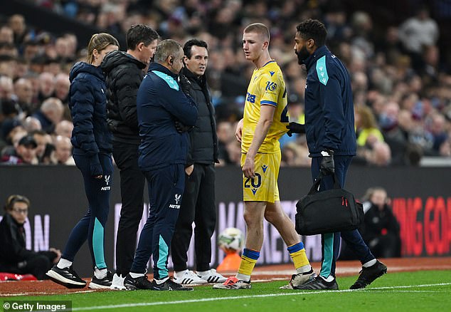 Wharton was substituted just 27 minutes into Palace's EFL Cup win at Villa Park