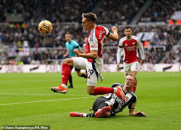 Sean Longstaff was milling about in midfield, refusing to give Arsenal players an inch of space