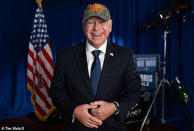 Unionwear's camouflage cap was debuted by Tim Walz shortly after his first speech as Kamala Harris' VP pick in early August. Since then, more than 100,000 Harris Walz hats have been sold