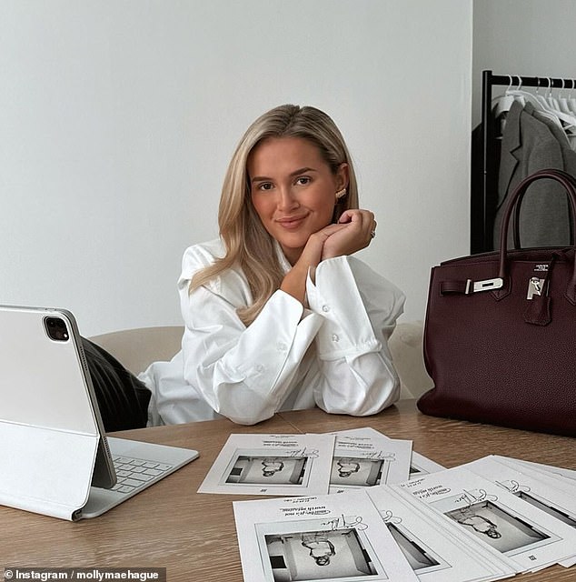 It's not the first time Molly-Mae has shared her love for the French designer and was first spotted wearing what appears to be a Birkin 35 in burgundy in early September.