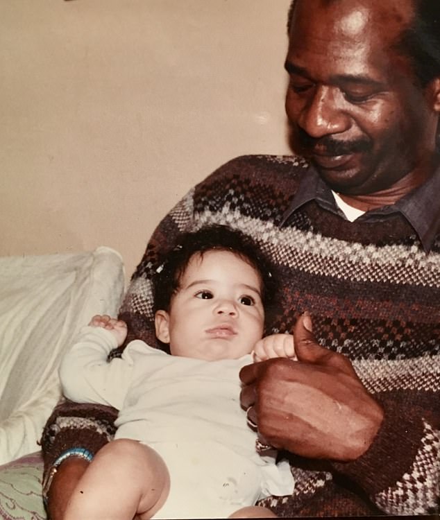 Attiya Awadallah and her father when she was a baby. He died suddenly in 2017, but visits her in her dreams