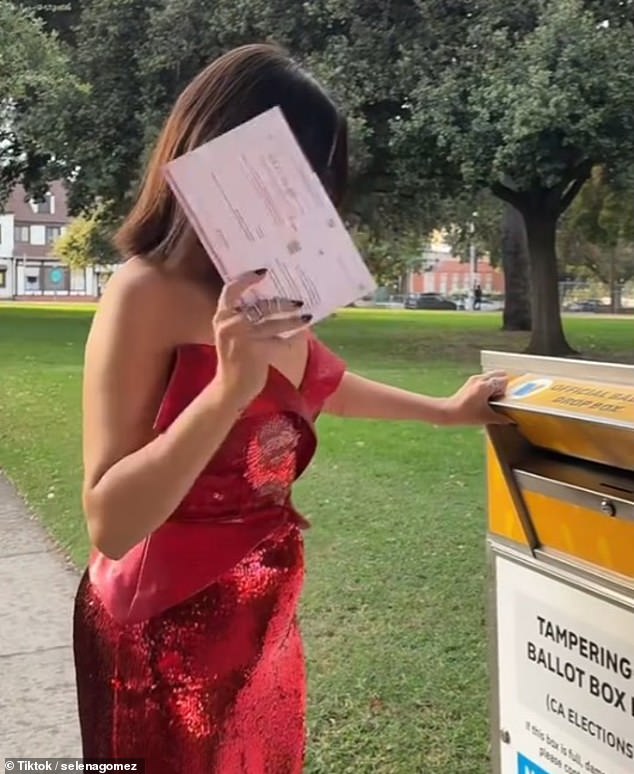 Days before the polarizing US presidential election, the 32-year-old founder of Rare Beauty turned to TikTok to share a clip of her turning her ballot into a nearby ballot box