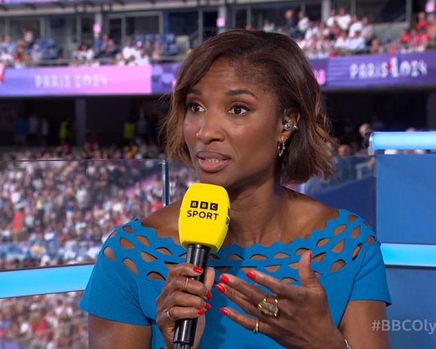 Denise Lewis speaks out during coverage of the Olympic Games in August.