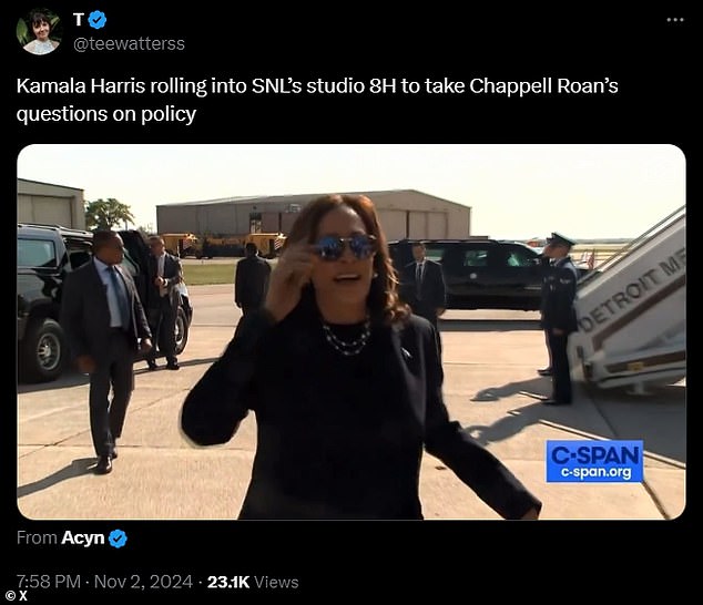 There was also a social media user who used a clip of Kamala to demonstrate that she 