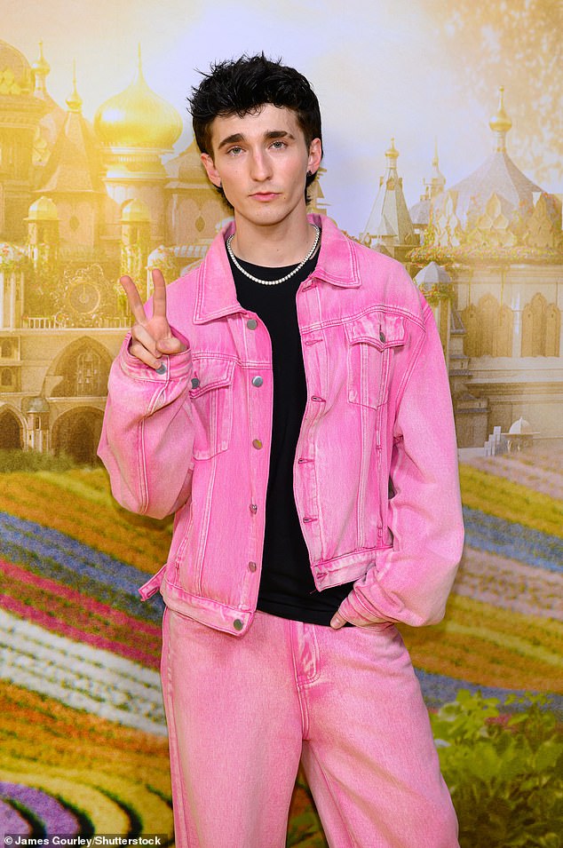 Sydney comedian Ash Magic opted for a matching pink denim ensemble