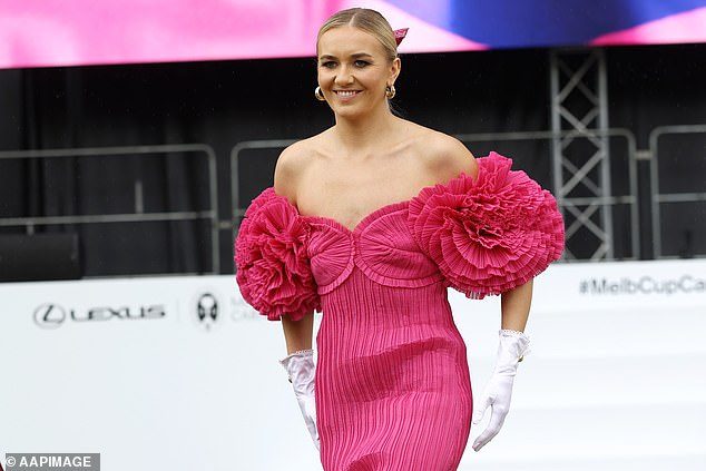 Titmus grew up riding horses on her family's estate in Tasmania and was photographed in Flemington earlier this week