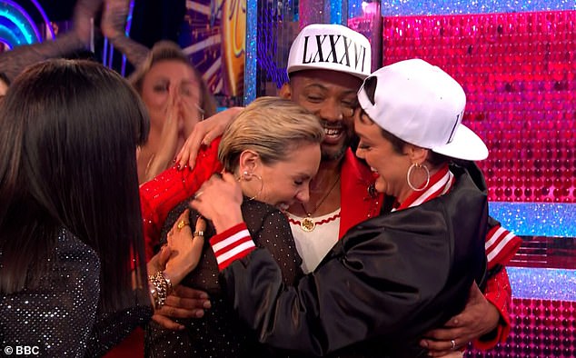 And as Amy watched JLS star JB and Lauren receive a whopping 39 points out of 40, she started to cry, with some viewers saying that while she looked happy, it would have been hard not to have scored that with JB himself.