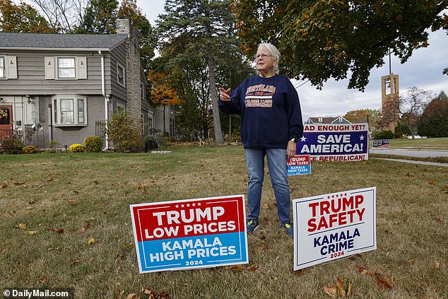 Erika May outside her home on October 25, 2024 in Sturgeon Bay, Wisconsin