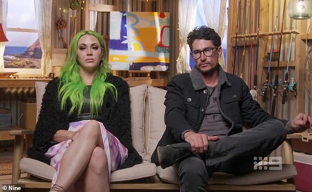 The Block star Kylie Baker, 37, (left) split from her husband Brad, 32, (right) on national television during Wednesday night's episode, following his flirty comments to Mimi Belperio