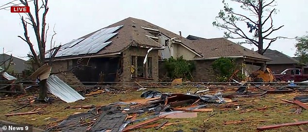 This home is near SE 89th & Sooner Rd, where five of the six reported injuries occurred