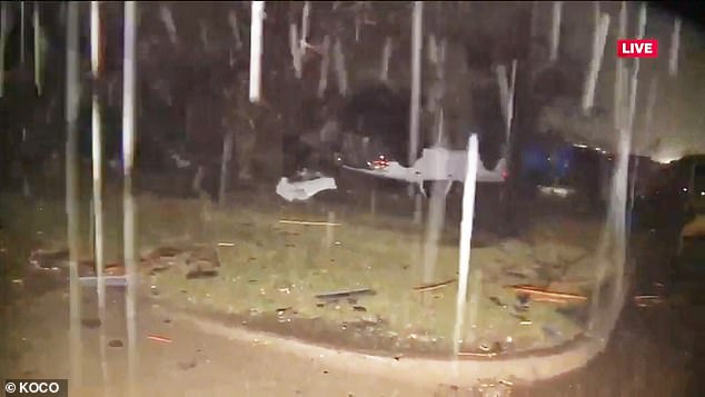 Home video shows the heavy rain that hit Oklahoma during the tornadoes and storms early Sunday morning