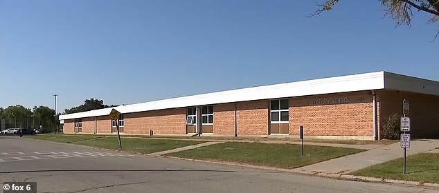 Crocker worked at Riverview Elementary (pictured) in Silver Lake, Wisconsin as a teaching assistant from 2020 until she was fired this month over the allegations