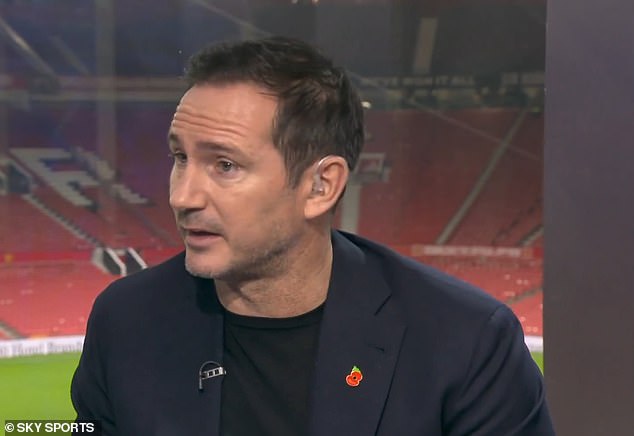 Former Chelsea and England midfielder Lampard said: 'I think it's a red card in front of the goal'