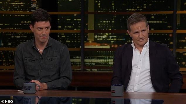 Maher's guests – Tim Miller, left, and Michael Moynihan – disagreed on the potential impact Biden's comments will have on the election