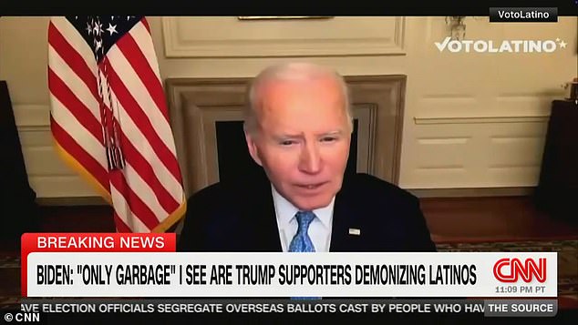 In his first unforced error, Biden called Trump supporters 