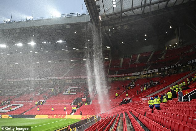 The incident comes after massive leaks in the ground's roof were reported earlier this year