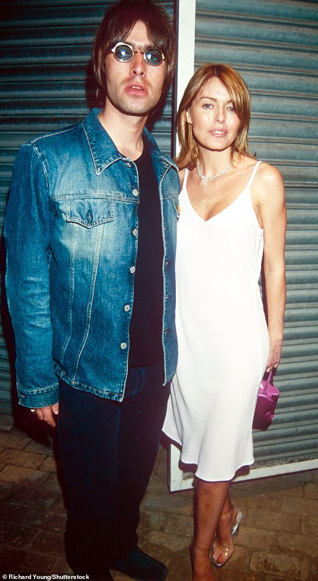 The actress said that while she believes in love, she has lost interest in a relationship (pictured with ex-husband Liam Gallagher in 1998).