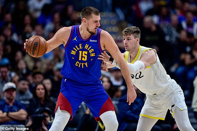 Nikola Jokic led the Nuggets to a win over the Jazz with a near triple-double performance