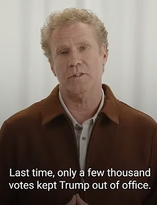 In a short 30-second clip, Ferrell attempts to use scare tactics as he states how Joe Biden only managed to keep Donald Trump out of office by just a 