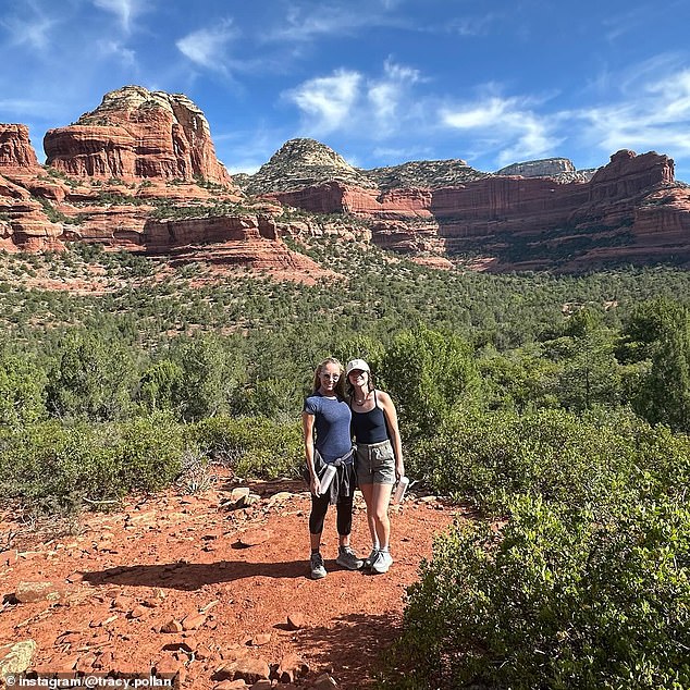 The mother-daughter duo also snapped a photo of themselves beaming amid a lush canyon