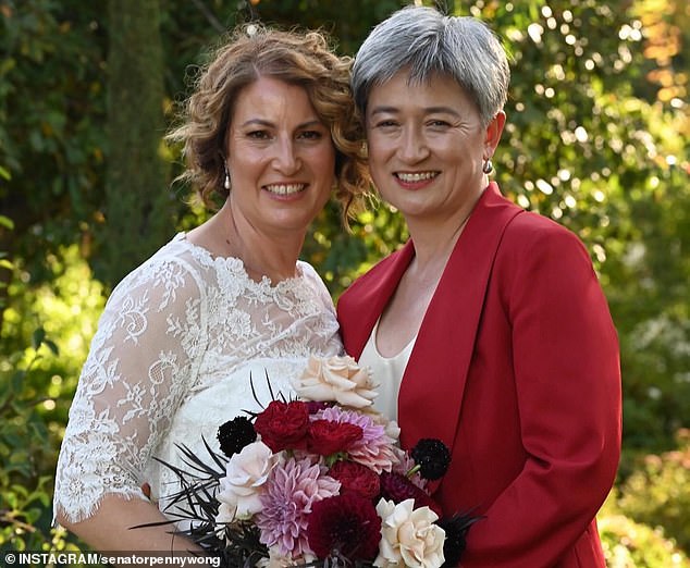 Sentaor Wong married her long-time partner Sophie Allouache in her home state of South Australia in March