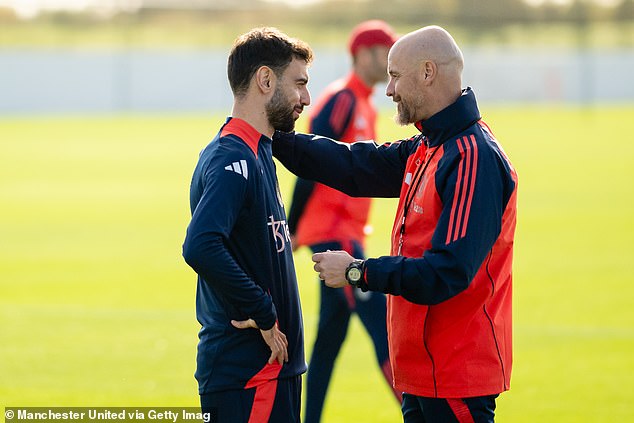 Ten Hag (right) was fired on Monday after Man United's poor start to the season