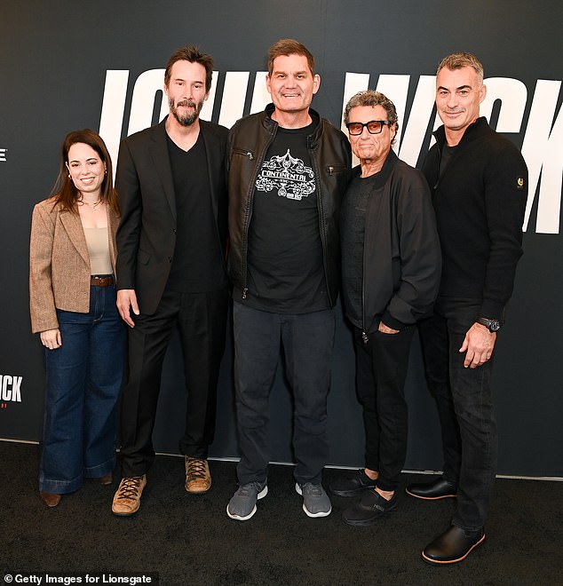 The franchise star attended the panel discussion with producers Erica Lee and Jason Constantine, costar Ian McShane and director Chad Stahelsk