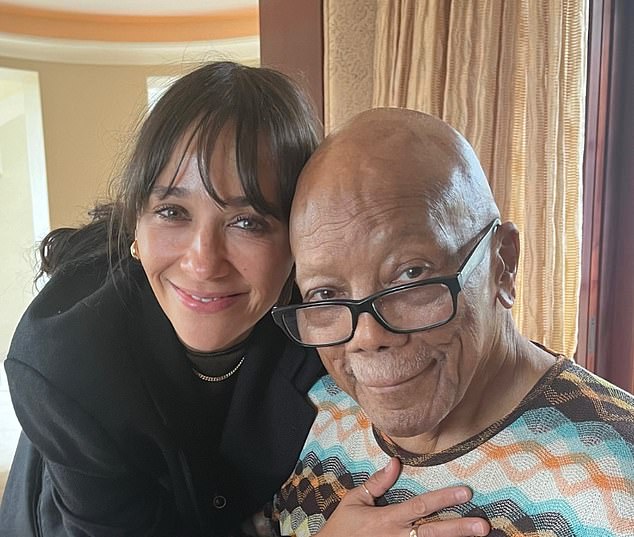 Quincy was the proud father of seven children; Jolie, 69, Rachel, 59, Martina, 58, Quincy III, 55, Kidada, 50, Rashida, 48, (pictured) and Kenya, 31