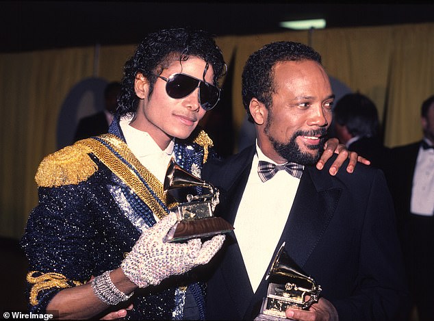 The music icon produced Michael Jackson's Thriller album and collaborated with artists including Frank Sinatra and Ray Charles (pictured with Michael in 1994)