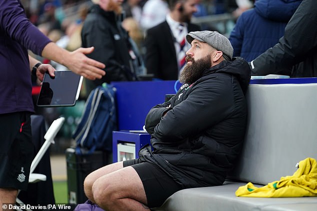 He watched Saturday's 24-22 defeat to New Zealand from the home bench at Twickenham