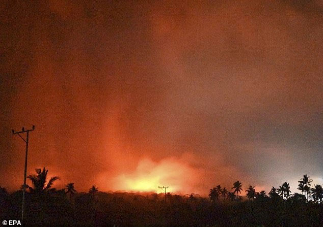 Lewotobi Laki-Laki volcano spews volcanic material in East Flores