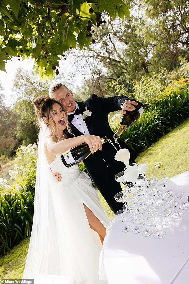 The couple in love looked perfect on their big day