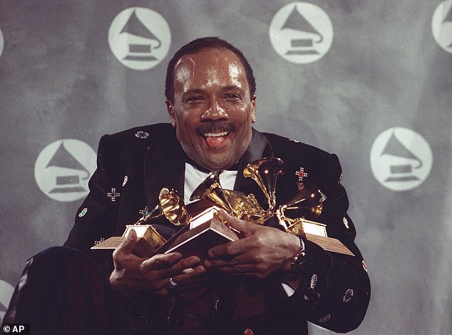 Quincy Jones at the 33rd Annual Grammy Awards in New York in February 1991