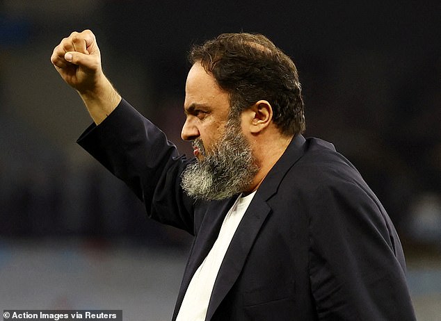 But Edu is now reportedly taking a new job with Evangelos Marinakis (pictured)