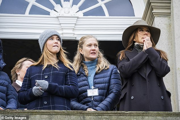 Queen Mary and Princess Josephine watched the hunt intently