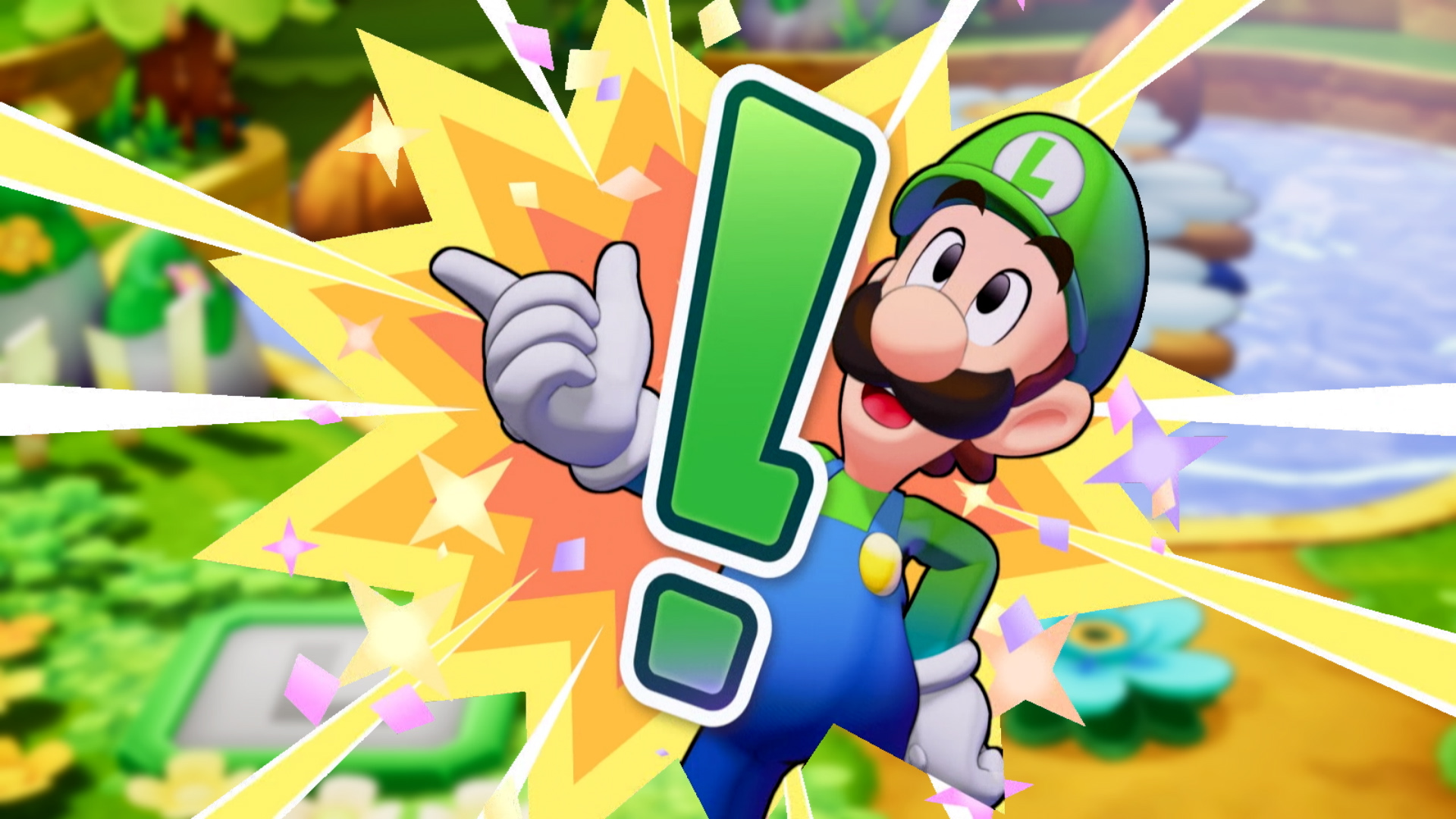 Luigi is struck by “Luigi Logic” inspiration in a still from Mario & Luigi: Brothership