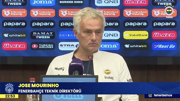 Mourinho later said in an incredible press conference that the Turkish Super Lig 'smells bad'