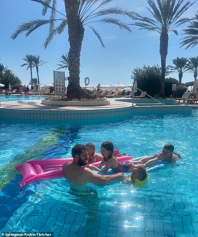 The actor posted a slew of photos from their healthy holiday at the luxurious beachside resort, Athena Beach Hotel Paphos