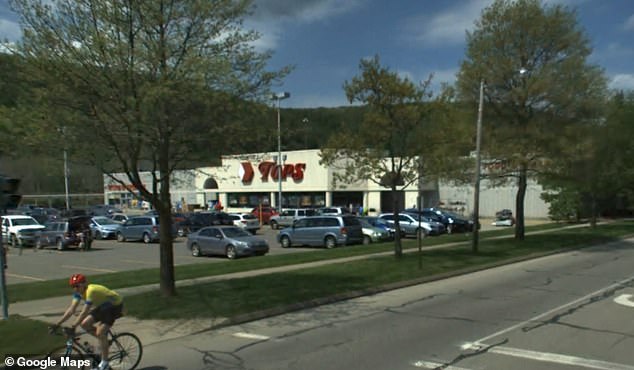 The incident happened around 10am at this Tops Friendly, where Yott encountered the victim and allegedly beat him up after confronting him over their Trump 2024 cap.