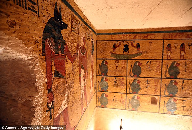 Black blotches were found on the walls of the tomb, indicating that the paintings were rushed because of the pharaoh's untimely death