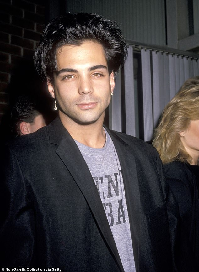 With long locks and a scruffy beard, Richard Grieco's look was a far cry from the impeccably styled hair that defined his roles in the '90s, including his spin-off Booker and the film If Looks Could Kill; (photo 1989)