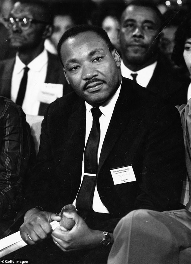 Van Dyke said he gave the speech as an introduction to an appearance by Martin Luther King Jr. in 1964; pictured in 1964