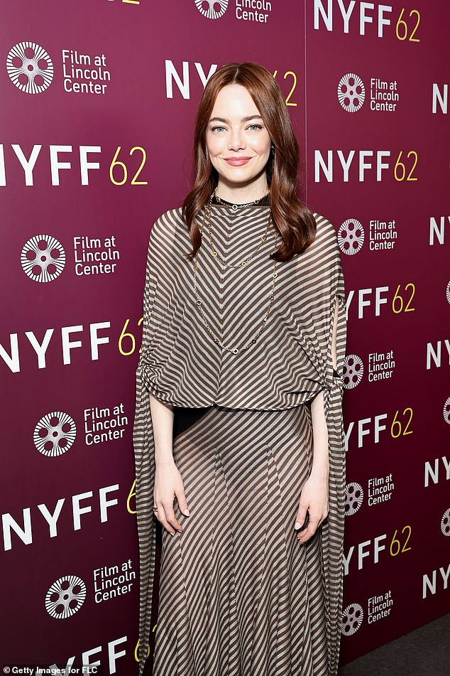 At the 2024 New York Film Festival on October 5 (pictured), a clip on