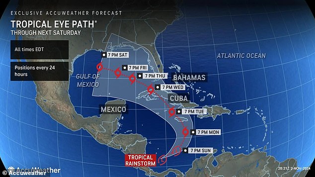 Meteorologists are monitoring Storm Rafael, which is expected to hit the US late this week