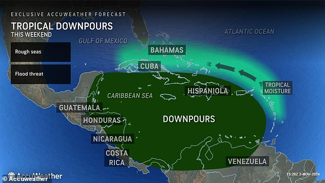 The storm currently has a speed of 56 kilometers per hour, but could be upgraded to hurricane status if it crosses Jamaica and Cuba on Wednesday.