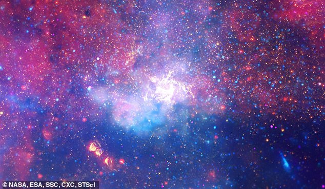 This could explain how supermassive black holes like those at the center of our Milky Way became so large shortly after the universe was formed. Shown: A NASA composite image of the swirling gases around the black hole at the center of the Milky Way